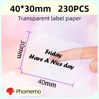 hot！【DT】﹊  Transparent Self-Adhesive Labels Paper for M110 200 220 Label Printer Thermal Sticker Printable Roll