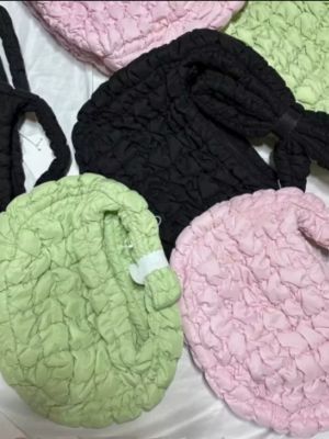 ✐❖◎ 2023 new Korean pop-up COS pleated cloud bag underarm dumpling bag womens sewed mini portable shoulder bag