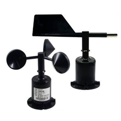 30M/S Black Wind Speed Direction Sensor Polycarbonate Wind Speed Direction Sensor Weather Station Outdoor 3 Cup Anemometers Sensor Output 0-5V