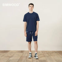 SIMWOOD 2023ฤดูร้อนใหม่ผู้ชายฤดูร้อน Tracksuit 2ชิ้นชุดแขนสั้นเสื้อยืดและกางเกงขาสั้น Jogging ชุดกีฬา