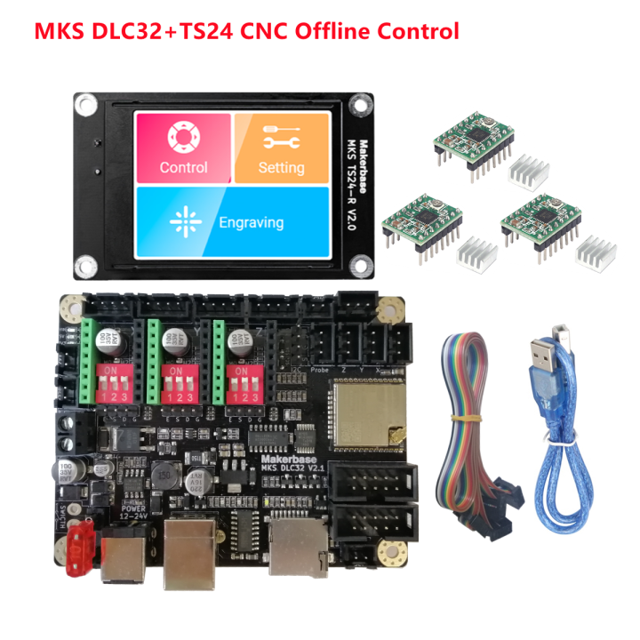 grbl 32 bit CNC shield controller ESP32 WIFI MKS DLC32 V2.1 offline ...