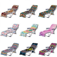 Mandala Beach Lounge Chair Cover Mat Towel Summer Swimming Pool Bed Garden Beach Sunbath Lazy Lounger Covers With Side Pockets