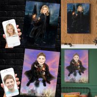 Kids Custom Personalized Magic Academy Wizard World Potterhead Portrait Posters Prints Wall Art Painting for Boy and Girl Gift