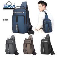 SKM Mens Multi Functional Casual Waterproof Oxford Cloth Leisure Chest 3 Ways Crossbody Bag Beg Lelaki SK569