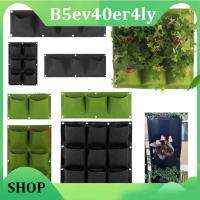 B5ev40er4ly Shop 2/4/9 Pockets Vertical Garden Grow Bags Plant Wall Hanging Planting Pots Grow Planter Vegetable Gardening Supplies