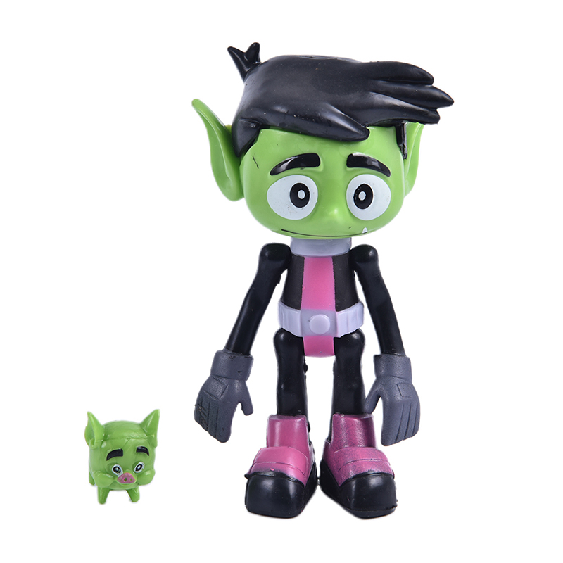 7pcs Teen Titans Go To the Movies Robin Cyborg Beast Boy Raven Action Figure New 
