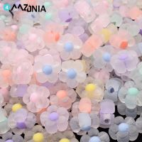 30pcs 13mm Matting Acrylic Flowers Beads Sunflowers Spacer Beads Findings Charms For Jewelry Making Diy Handmade Accessories