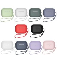 Silicone Cover with Lanyard Protective Case for Apple AirPods Pro 2 TPU Wireless Earphone Soft Silicone Cover Protector