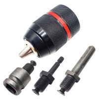 13mm Chuck Set Hand-Tight Self-Locking Chuck Impact Electric Hammer Wrench Conversion Round Hexagon Handle Power Drill Chucks Electric Drill Bit Set