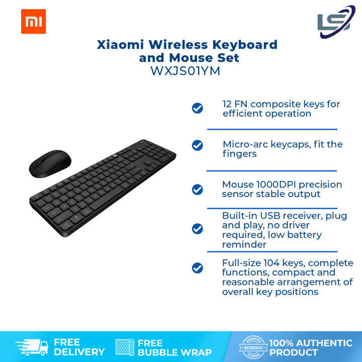 Xiaomi Wireless Keyboard and Mouse Set WXJS01YM | Full-size 104 Keys ...