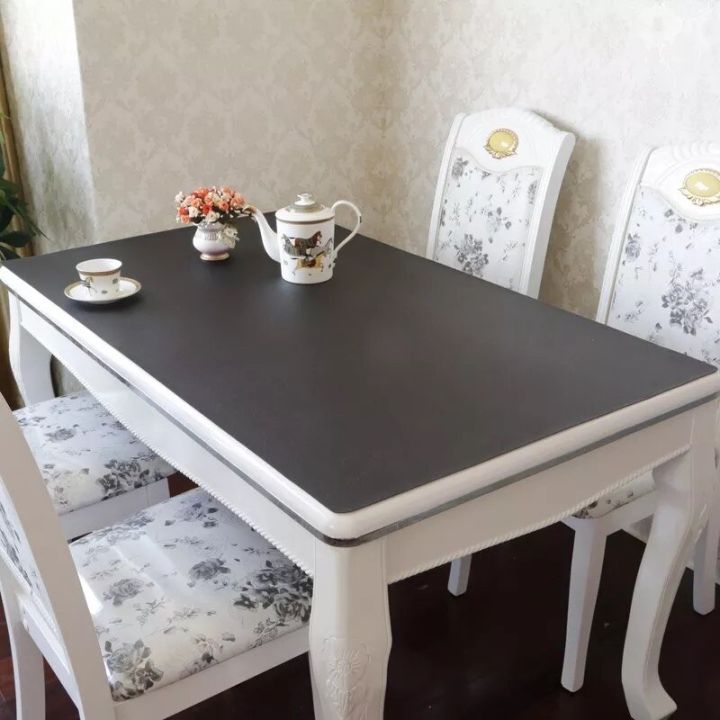 2023ใหม่-ผ้าปูโต๊ะแก้วสีดำนุ่มใสกันน้ำกันโต๊ะในครัวโต๊ะกาแฟ-taplak-meja-pvc-กันน้ำมันสำหรับห้องนั่งเล่น