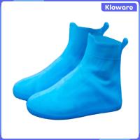 Kloware รองเท้าบูทหน้าฝนผ้าคลุมรองเท้าบูตลุยหิมะสำหรับผู้หญิงกันน้ำสำหรับกระเป๋าสะพายหลังกีฬาบูทหุ้มข้อทนต่อการสึกหรอผ้าคลุมรองเท้าฝน1คู่ใช้ซ้ำได้