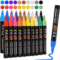 Paint Pens Paint Markers 20 pcs Oil-Based Painting Pen Set for Rocks Painting Wood Plastic Canvas Glass Mugs DIY Craft