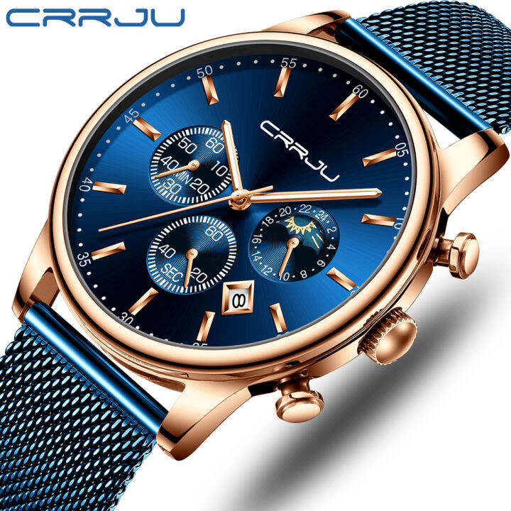 relogio-masculino-luxury-quartz-watch-for-men-blue-dial-watches-sport-watches-chronograph-clock-mesh-belt-wrist-watch