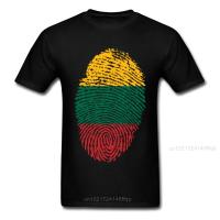 Lithuania Flag Fingerprint Tops Graphic Tees Men T Shirt Summer T-Shirt Black Tshirt Cotton Clothing Striped Shirts Vintage 【Size S-4XL-5XL-6XL】