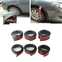 Universal Black Carbonfiber Fender Flare Car Wheel Eyebrow Rubber Protector Strip Guard Wheel-arch Trim Arch Extender Decoration