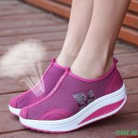 New Shape Ups Shoes Thick Sole Summer Women Swing Shoes Breathable Rocking Shoe Height Increasing Socks Wedges Platform Sneakers