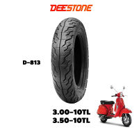 ยางมอเตอร์ไซด์ขอบ10 Tubeless 3.00-10 TL,3.50-10TL (ยางนอกไม่ใช้ยางใน)Deestone D813