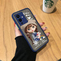 เคสเคสโทรศัพท์ Infinix Note 12 Pro 5G Samsung Galaxy S21 FE 5G น่ารักรุ้งเด็กผู้หญิงน่ารักเด็กผู้หญิงน่ารักกอดหมีมีน้ำค้างแข็งโปร่งใสเคสแข็งคลุมทั้งหมดป้องกันกล้อง