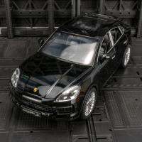 Diecast รถ1:24หุ่นอัลลอยขนาดเล็ก Cayenne S หรูหราเอสยูวีโลหะเสียงสำหรับของขวัญสำหรับเด็กวันเกิดคริสต์มาสเด็กผู้ชาย