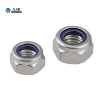 Hex Nuts Lock Nut 304 Stainless Steel Nylon M2 M2.5 M3 M4 M5 M6 M8 Flat 50pcs Din985 Self locking Locknut Clip Axk Electrical