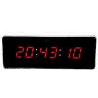 Digital CLOCK Wall ออกแบบโมเดิร์นดิจิตอล LED นาฬิกาปฏิทินอุณหภูมิผนังนาฬิกา EU Plug 110-240V Wall นาฬิกา часы настенные hot sell