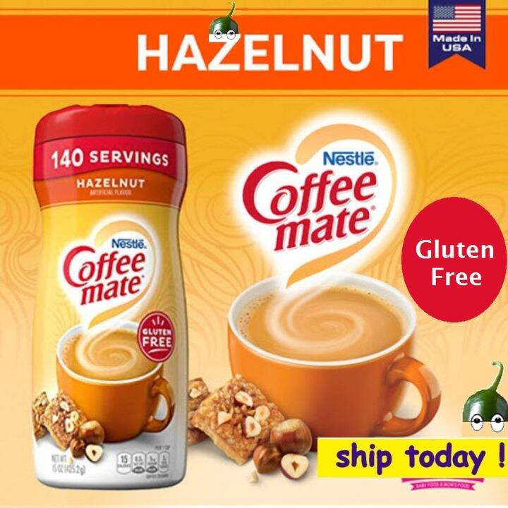 Nestle Coffeemate SUGAR Free / GLUTEN Free Hazelnut Powder Creamer