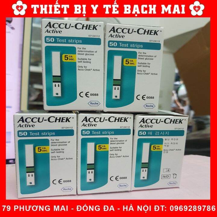 Que Thử Đường Huyết Cho Máy Accu Check Active - Hộp 50 Que | Lazada.vn
