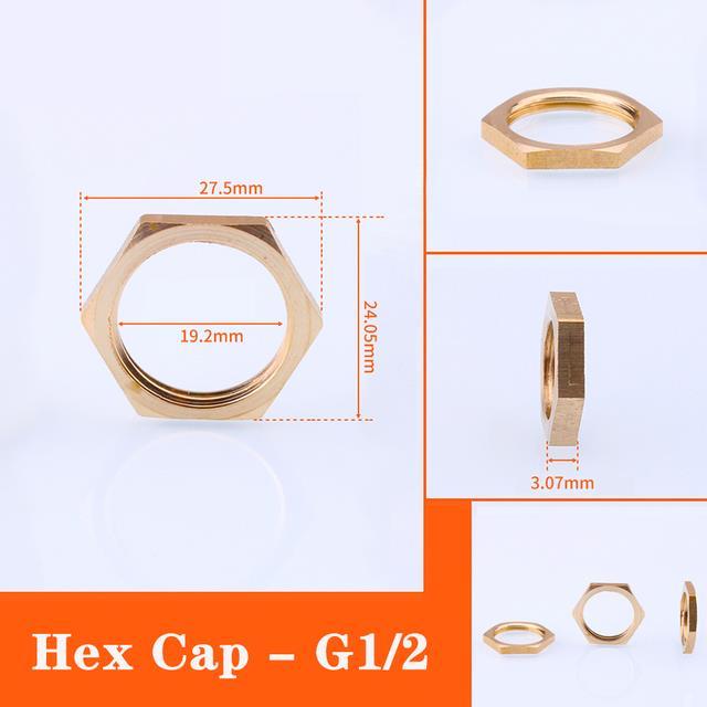 10pcs-all-copper-nut-1-8-quot-1-4-quot-3-8-quot-1-2-quot-3-4-quot-g1-bsp-copper-hex-lock-nuts-pipe-fitting-female-thread-hexagonal-shank-cap