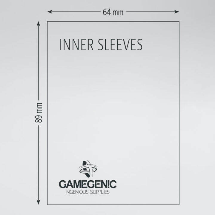 gamegenic-inner-sleeves-ซองใสขนาดพอดีกับการ์ด-ขนาด-64-x-89-mm-ไม่ดูดโฮโลแกรม-100-ซอง