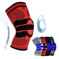 1PC Knee pad Silicone Spring Knee Pads Basketball Running Compression Knee Brace Sleeve Sports fitness support Silicone knee pad