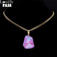 Laser Irregular Kpop Crystal Korean Egirl Choker Necklace Women Stainless Steel Glass Gold Plated Necklaces Hip Hop Jewelry NS30 【hot】yde863