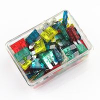 FHAWKEYEQ 100 Pcs Car Truck Caravan Mixed Circuit Blade Fuse Accessories For 10A 15A 20A 25A 30A 1.9cm x 1.87 cm x 0.04cm Fuses Accessories