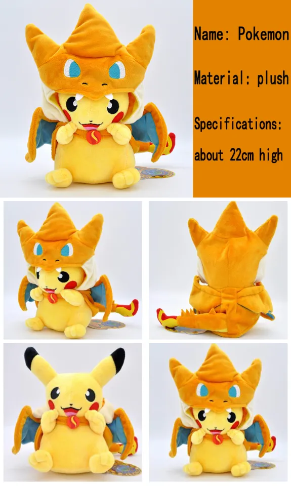 pikachu with charizard hat