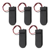 5pcs Hold 2x CR2032 Button Coin Cell Battery Holder Case Storage Case 6V Wire Lead