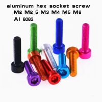 10 Buah DIN912 Aluminium Allen Soket Sekrup M2 M2.5 M3 M4 M5 M6 Warna-warni Aluminium Hex Hexagon Soket Cap Kepala Mesin Baut Sekrup