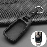 NEW New Rubber Carbon Car Key Cover For AUDI A4 B9 Q5 Q7 TT TTS 8S 2016 2017 Smart Remote Key Case Car Styling