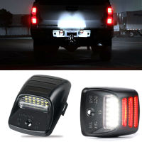 Rear Bumper LED License Plate Lights Lamps For Toyota Tacoma 2005-2015 Tundra 2000-2013 White &amp; Red Licence Number Plate Light