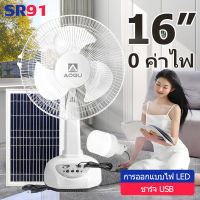 พัดลม พัดลมโซล่าเซล พัดลมอัจฉริยะ โซล่าเซลล์ พัดลม 14 นิ้ว solar fan พร้อมแผงโซล่าเซลส์ หลอดไฟ LED 2 หลอด พัดลมไฟฟ้า พัดลม 16 นิ้ว ถูก