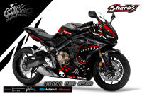 สติ๊กเกอร์แต่งลายรถ Honda CBR 650R ลาย ฉลามV.1