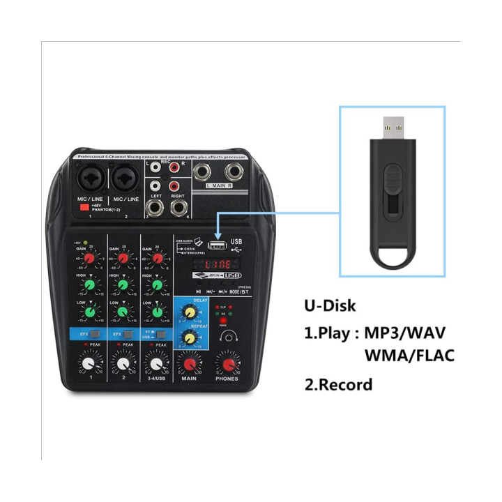 teyun-a4-microphone-digital-mixer-dj-live-broadcast-ktv-microphone-recording-effector-mixer-4-channel-small-audio-mixer