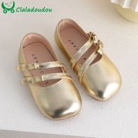 hot【DT】 13.5-19cm Brand Shoes Kid Fashion Patent Leather Flats Baby Children Ballet Gold