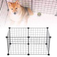 Barbaraa Pet Fence รั้วเหล็กลวด Diy สีดําสําหรับสัตว์เลี้ยงสุนัขกระต่าย 6 ชิ้น