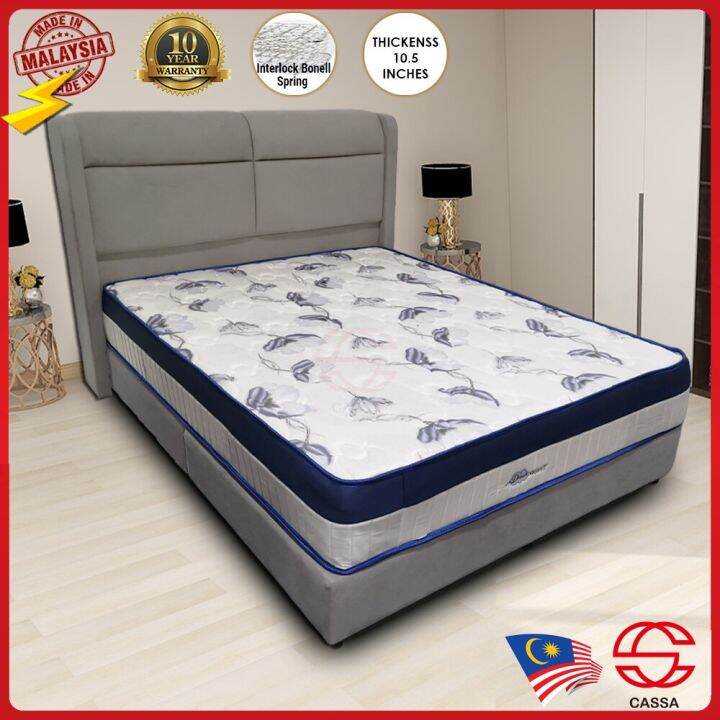 Cassa Lucy 10.5” Interlock Bonell Spring Queen Size Mattress | Lazada