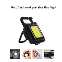 Mini LED Flashlight Work Light rechargeable Glare COB Keychain Light Portable Flashlight Outdoor Camping Small Light Corkscrew