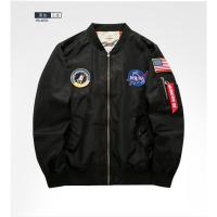 เสื้อโค้ทเย็บปักถักร้อย เสื้อแจ็คเก็ตบอมเบอร์ NASA แฟชั่นผู้ชาย