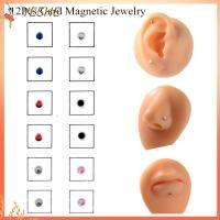 YESHE 12pcs/Card แฟชั่น แม่เหล็ก เจาะปลอม ลิป Labret Stud แหวนจมูก ต่างหูแม่เหล็ก Ear Tragus Cartilage Stud