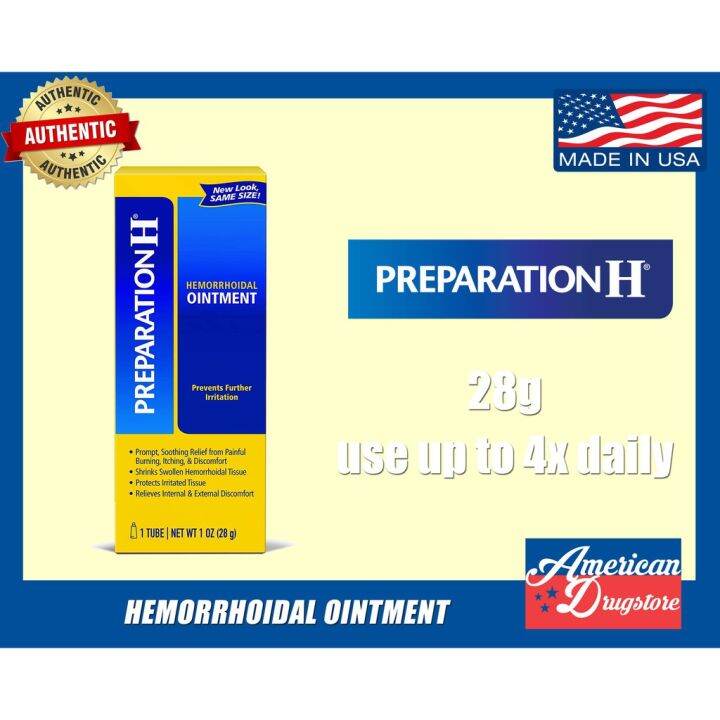Preparation H Hemorrhoidal Ointment, Relief of Itching, Shrinks Swollen