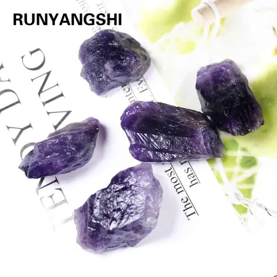 50g/bag Natural amethyst Raw Crystal deep purple Rough Specimen Healing crystal quartz stones and minerals fish tank stone