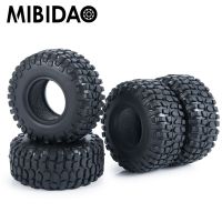 MIBIDAO 4 PCS/set 1.0 inch Soft Rubber Tires All Terrain Tyres for Axial SCX24 90081 AXI00001 1/24 RC Crawler Car Upgrade Parts Screw Nut Drivers